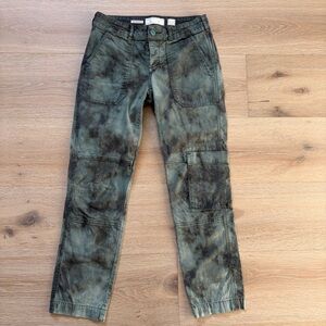 Anthropologie Hei Hei The Wanderer Cargo Pants Utility Sz 26 Green Y2K TieDye*G2